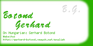 botond gerhard business card